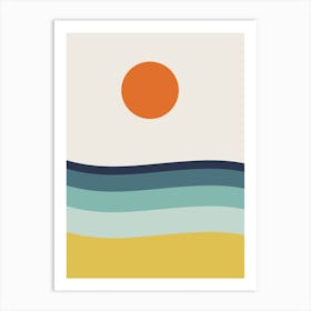 Sunset On The Beach 1 Art Print