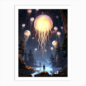 Jellyfishes Art Print