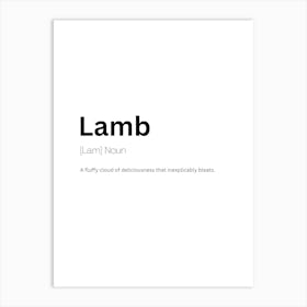 Lamb Definition Meaning Art Print