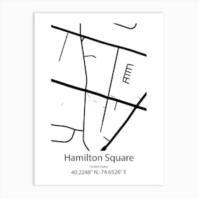 Hamilton,Australia Minimalist Map Art Print