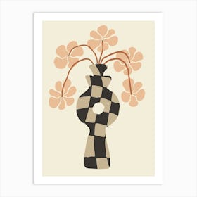 Checkered Vase Art Print