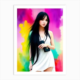 Asian Girl With Long Hair 1 Art Print