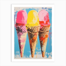 Pop Art Colourful Ice Cream Inspired 1 Art Print