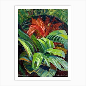 Bird S Nest Fern Cézanne Style Art Print