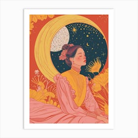 Meditating Woman Art Print