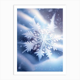 Cold, Snowflakes, Soft Colours 1 Art Print