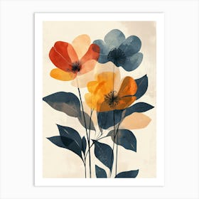 Three Flowers 3 Art Print