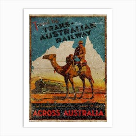 Vintage Travel Poster ― Accros Australia Art Print