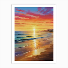 208.Golden sunset,San Francisco,USA. Art Print