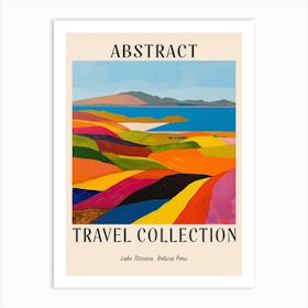 Abstract Travel Collection Poster Lake Titicaca Bolivia Peru 3 Art Print