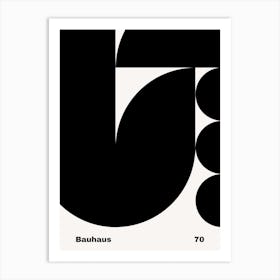 Geometric Bauhaus Poster B&W 70 Art Print