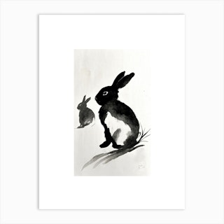 Chinese New Year of the Rabbit 1 4in X 4in Hoop 100mmx100mm 
