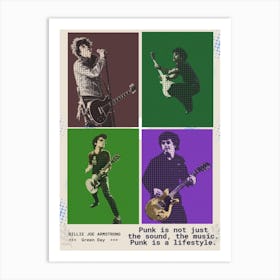 Quotes Billie Joe Armstrong Punk Is Not Just The Sound, The Music, Punk Is A Lifestyle Art Print