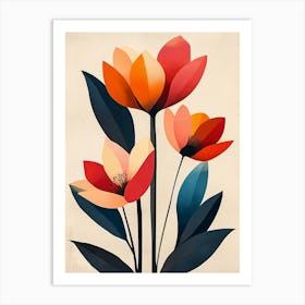 Abstract Flowers 35 Art Print