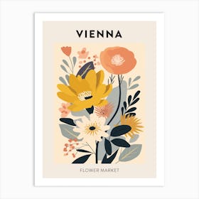 Flower Market Poster Vienna Austria 2 Art Print
