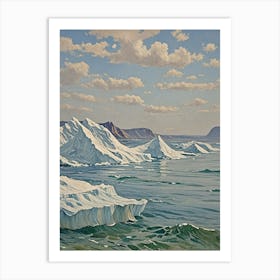 Icebergs In The Arctic Art Print