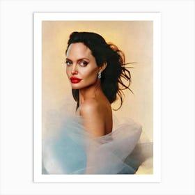 Angelina Jolie Retro Collage Movies Art Print