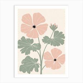 Pink Geraniums Art Print