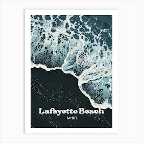 Lafayette Beach Tahiti Beautiful Digital Travel Art Art Print