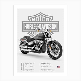 Harley Davidson Breakout 117 Art Print