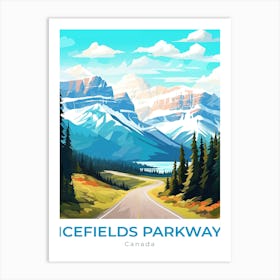 Canada Icefields Parkway Travel Art Print