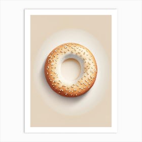 Seeded Bagel Marker Art 1 Art Print