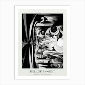 Enlightenment Abstract Black And White 6 Poster Art Print