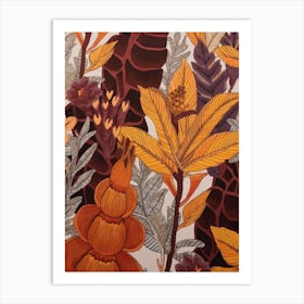 Fall Botanicals Foxglove 3 Art Print