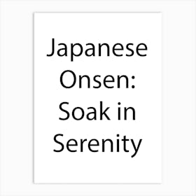 Japan Quote 13 Art Print