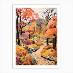 Autumn City Park Painting Royal Park Kyoto Japan 2 Art Print