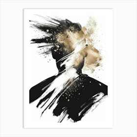 Man In Black And White Art Print