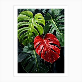 Monstera Leaves 1 Art Print