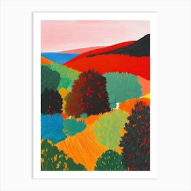 Teide National Park Spain Abstract Colourful Art Print