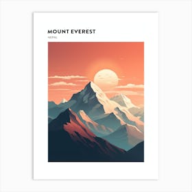 Mount Everest 3 Hiking Trail Landscape Poster Art Print