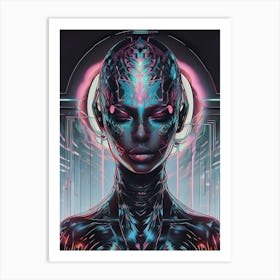 Cybernetic Woman Art Print