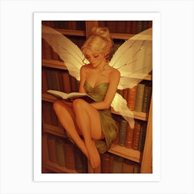 Fairy Reading Book Art Print