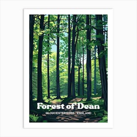 Forest Of Dean Denu Forest Digital Travel Art Art Print