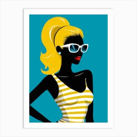 Woman In Sunglasses Art Print