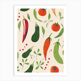 Vegetable Selection Pattern 3 Art Print