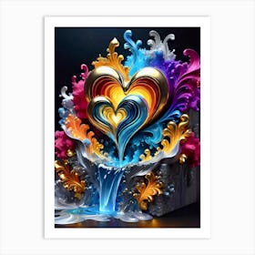 Hearts Spillith Over Art Print