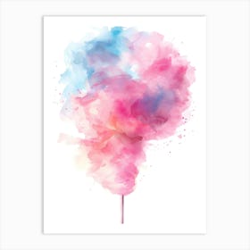 Watercolor Pink And Blue Confetti Art Print