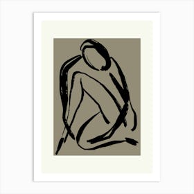 Woman In A Pose Art Print