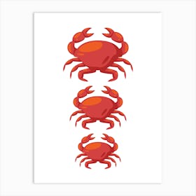 Three Crabs.. Uk Art Print