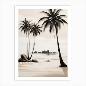 Palm Trees On The Beach 1 Art Print