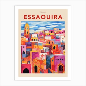 Essaouira Morocco 2 Fauvist Travel Poster Art Print