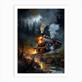 Train In The Woods Art Print