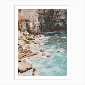 Steep Beach Cliffs Art Print