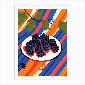 Elderberries Fruit Summer Illustration 2 Art Print