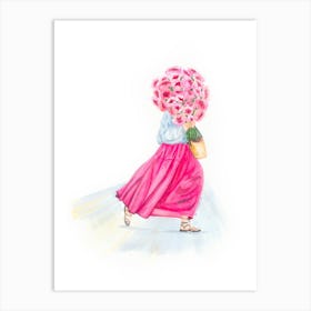 Silky Peonies Saint Honoré Art Print