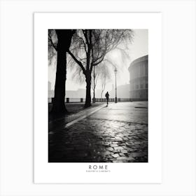 Poster Of Rome, Black And White Analogue Photograph 3 Art Print